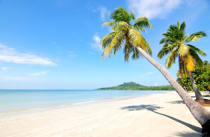 Urlaub unter Palmen am Sivalai Beach auf Koh Mook in der Andamanensee.
