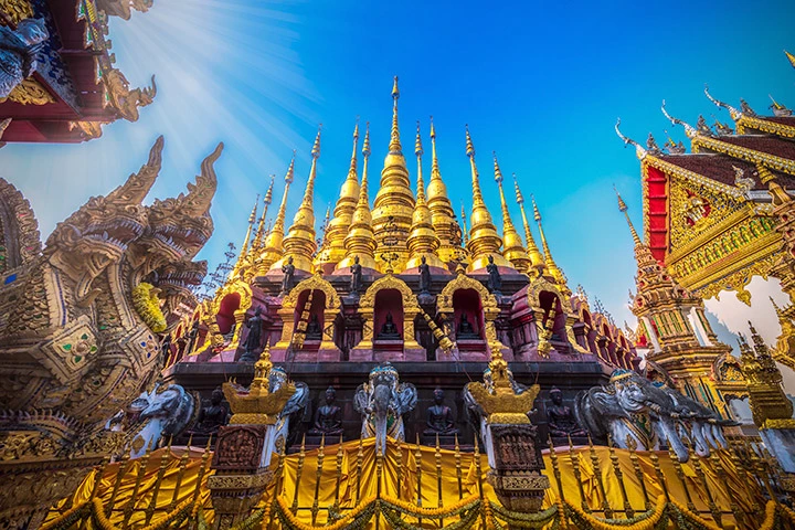 Wat Phra That Suthon Mongkhon Khiri in Phrae in Nordthailand.
